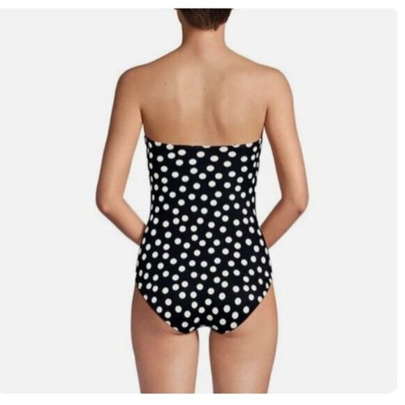 Lands’ End Women’s Size 18W SlenderSuit Wrap Bandeau One Piece Swimsuit NWT - Picture 3 of 8